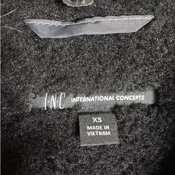 INC INTERNATIONAL CONCEPTS Faux Leather Long Coat NWT Sherpa Lined Size XS - Picture 3 of 8